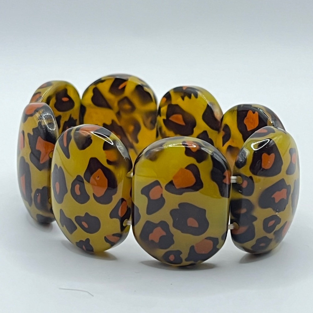 Leopard bracelet, acrylic